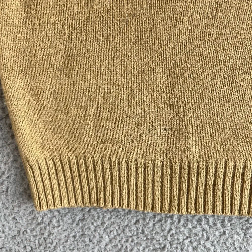 NEW Vintage Eddie Bauer Sweater Mens Extra Large Beige Lambs‎ Wool Smart Fabric